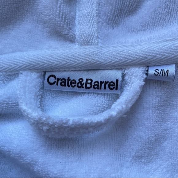 Crate&Barrel White Plush Bathrobe - Picture 3 of 7